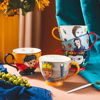 Bone Kina Mliječni Doručak Čajna Šalica Keramička Krigla Lijep Crtani Šalice I Šalice Za Kavu Slavne Slike Van Gogha Šalice Fred Kalo